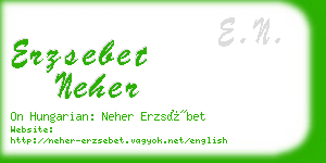 erzsebet neher business card